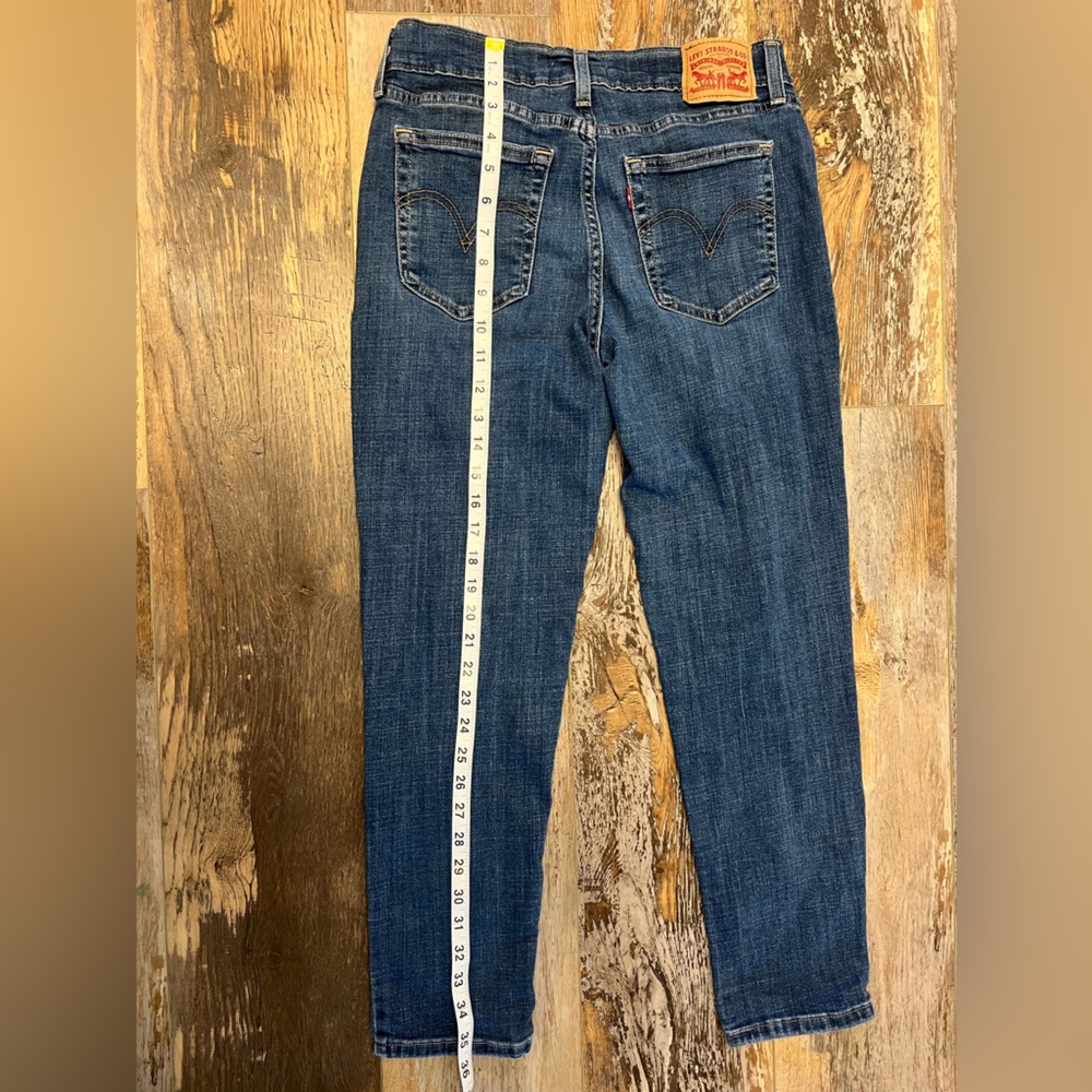 Levi's Blue Boyfriend Distressed Ripped Denim Jeans Size 28 - Picture 9 of 14